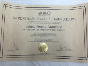 Certification Proof of what is a best hair transplant surgeon