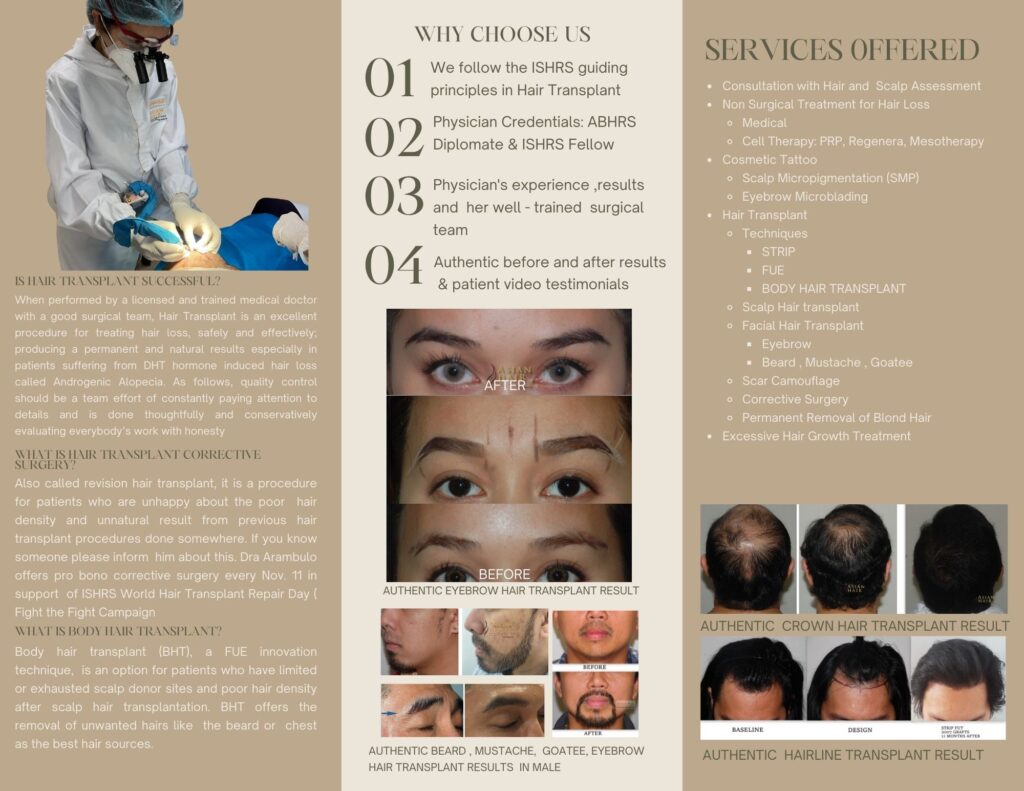 Hair Transplant Brochure |Asian hair Restoration Center